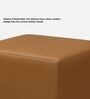 Tornado Leatherette Pouffe In Tan PU Colour