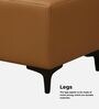 Tornado Leatherette Pouffe In Tan PU Colour