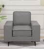 Eros Toro Fabric 1 Seater Sofa In Grey Colour