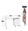 Toronto Study Table with Pedestal in White Colour