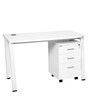 Toronto Study Table with Pedestal in White Colour