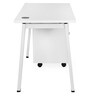 Toronto Study Table with Pedestal in White Colour
