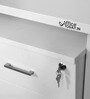 Toronto Study Table with Pedestal in White Colour
