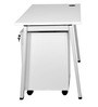 Toronto Study Table with Pedestal in White Colour