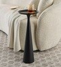 Torre Metal End Table in Black Finish