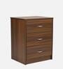 Torrie Bedside Table in Classic Walnut Finish with Drawers