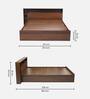 Torrie King Size Bed in Classic Walnut Finish with Box Storage