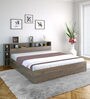 Torrie Queen Size Bed in Natural Finish with Box Storage