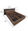 Torrie Queen Size Bed in Natural Finish with Box Storage