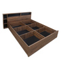 Torrie Queen Size Bed in Natural Finish with Box Storage