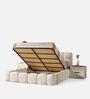 Toscana Queen Size Bed In Cream Colour with Hydraulic Storage
