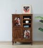 Toscano Sheesham Wood Tall Cabinet In Provincial Teak Finish