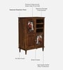 Toscano Sheesham Wood Tall Cabinet In Provincial Teak Finish