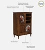 Toscano Sheesham Wood Tall Cabinet In Provincial Teak Finish