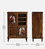 Toscano Sheesham Wood Tall Cabinet In Provincial Teak Finish