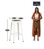Tosh Bar Stool in White Colour