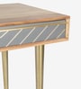 Toshi Solid Wood Writing Table in Natural Finish