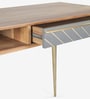 Toshi Solid Wood Writing Table in Natural Finish