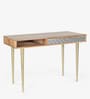 Toshi Solid Wood Writing Table in Natural Finish