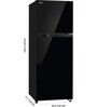 Toshiba 325 L 2 Star Inverter Frost Free Double Door Refrigerators (GR-AG36IN(XK),Black Glass)