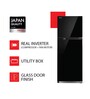 Toshiba 325 L 2 Star Inverter Frost Free Double Door Refrigerators (GR-AG36IN(XK),Black Glass)