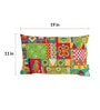 Green Abstract Cotton 11 x 19 Inches Cushion Cover