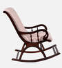 Touffy Teak Wood Rocking Chair In Brown Finish