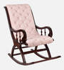Touffy Teak Wood Rocking Chair In Brown Finish