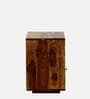 Toulouse Sheesham Wood Bedside Table In Scratch Resistant Provincial Teak Finish With Drawer