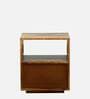 Toulouse Sheesham Wood Bedside Table In Scratch Resistant Provincial Teak Finish With Drawer