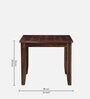 Tourconing Sheesham Wood 4 Seater Dining Table In Rustic Teak Finish