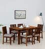 Tourconing Sheesham Wood 6 Seater Dining Set In Provincial Teak Finish