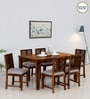 Tourconing Sheesham Wood 6 Seater Dining Set In Provincial Teak Finish