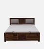Tourconing Sheesham Wood King Size Bed In Provincial Teak Finish With Hydraulic Storage