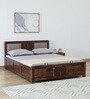 Tourconing Sheesham Wood King Size Bed In Provincial Teak Finish With Hydraulic Storage