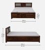 Tourconing Sheesham Wood King Size Bed In Provincial Teak Finish With Hydraulic Storage