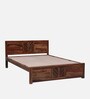 Tourconing Sheesham Wood King Size Bed In Rustic Teak Finish