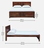 Tourconing Sheesham Wood King Size Bed In Rustic Teak Finish