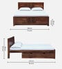 Tourconing Sheesham Wood King Size Bed In Rustic Teak Finish With Drawer Storage