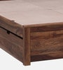 Tourconing Sheesham Wood King Size Bed In Rustic Teak Finish With Drawer Storage