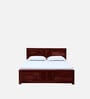 Tourconing Sheesham Wood Queen Size Bed In Honey Oak Finish With Drawer Storage