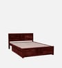 Tourconing Sheesham Wood Queen Size Bed In Honey Oak Finish With Drawer Storage