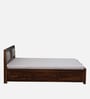 Tourconing Sheesham Wood Queen Size Bed In Provincial Teak Finish With Hydraulic Storage