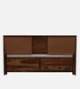 Tourconing Sheesham Wood Queen Size Bed In Provincial Teak Finish With Hydraulic Storage