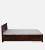 Tourconing Sheesham Wood Queen Size Bed In Provincial Teak Finish With Hydraulic Storage