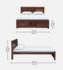 Tourconing Sheesham Wood Queen Size Bed In Rustic Teak Finish
