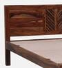 Tourconing Sheesham Wood Queen Size Bed In Rustic Teak Finish