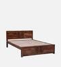 Tourconing Sheesham Wood Queen Size Bed In Rustic Teak Finish