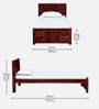 Tourconing Sheesham Wood Single Bed In Honey Oak Finish