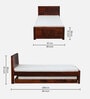 Tourconing Sheesham Wood Single Bed In Honey Oak Finish With Trundle
